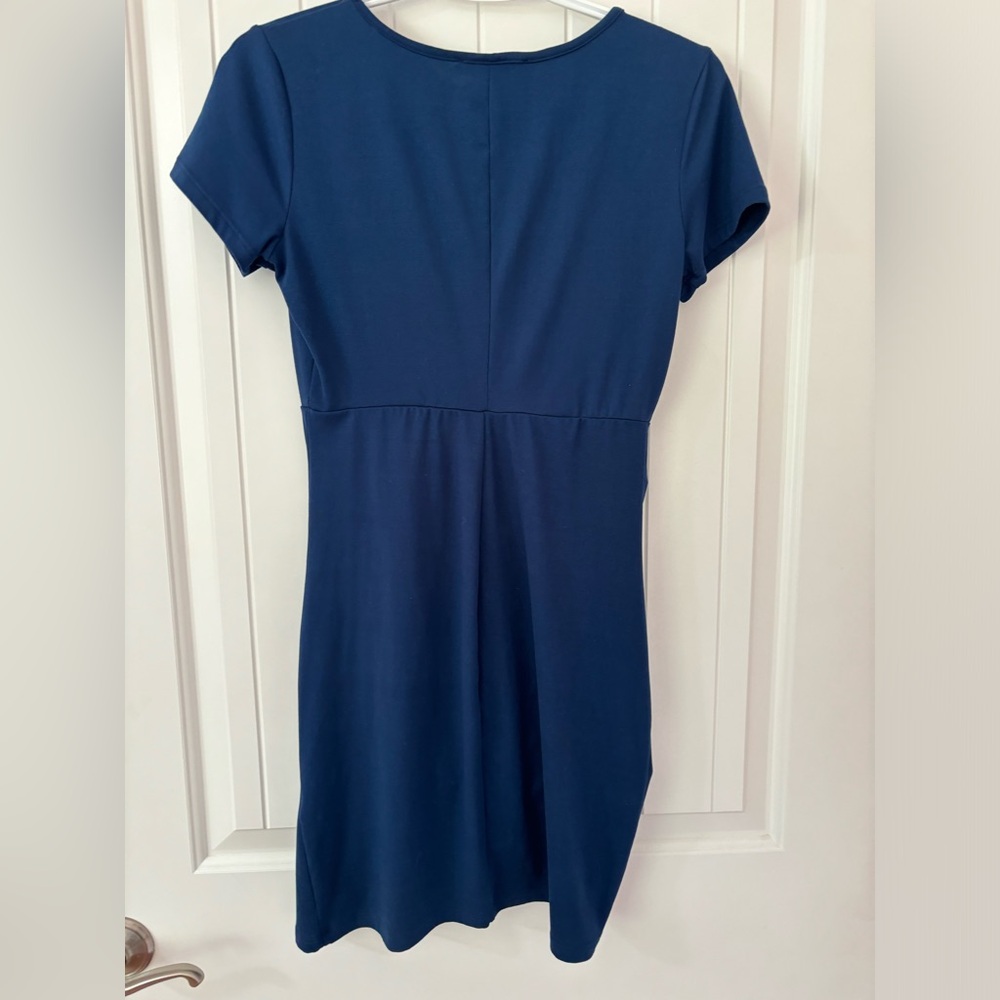 The Vanity Room Navy Short Sleeve T-Shirt Dress